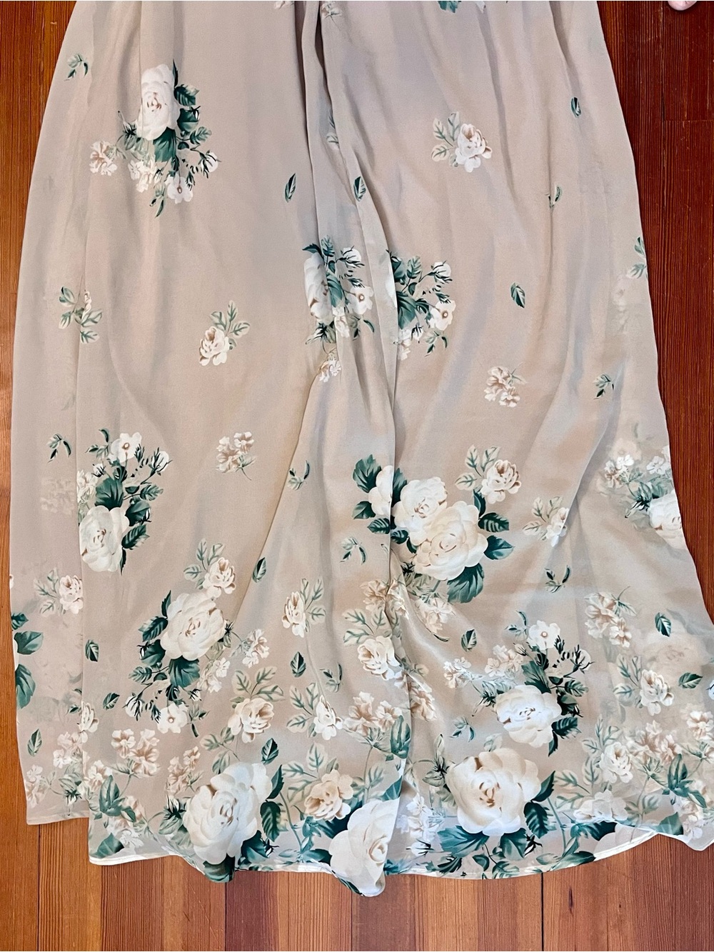 Show Me Your MuMu Luna Halter Maxi Dress in Blush Beige Floral - Picture 3 of 8